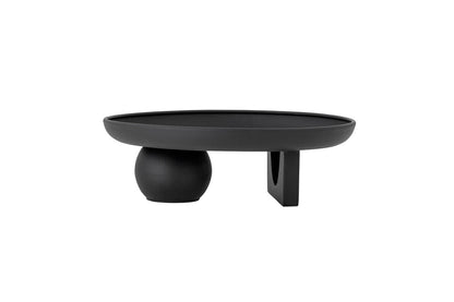 Luxusbetten24 Obsidia Tablett Skulpturales Designobjekt Schwarz