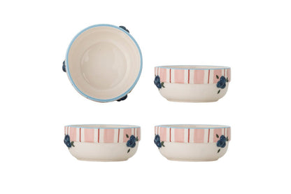 Berry Schalen-Set – 4‑teiliges Steingut-Set in Rosé