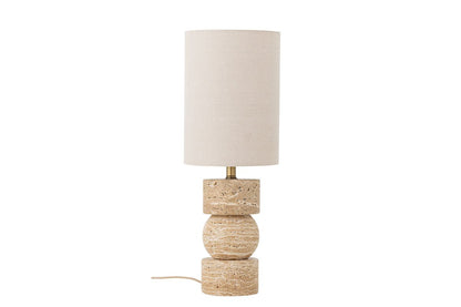 Alvara Tischlampe Travertin Natur Skulpturales Designobjekt Elegant Wohnzimmer