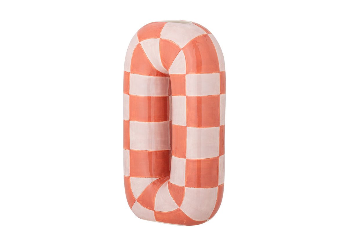 Luxusbetten24 Solea Orangefarbene Keramikvase – Handgefertigte Elegante Dekoration für Wohnzimmer