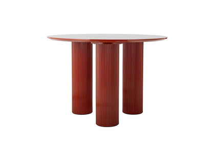 Esstisch Rufia – Skulpturales Design in Rot