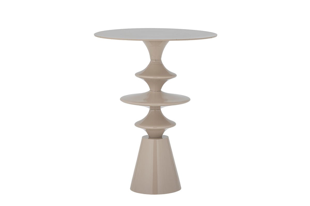 Luxusbetten24 Avero Beistelltisch Skulpturales Design Hellbeigeton