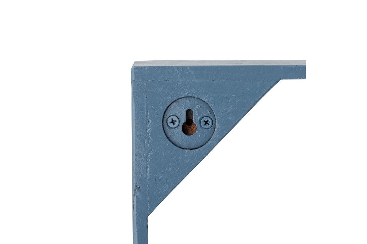 Luxusbetten24 Maribo Fächerregal aus recyceltem Holz Blau