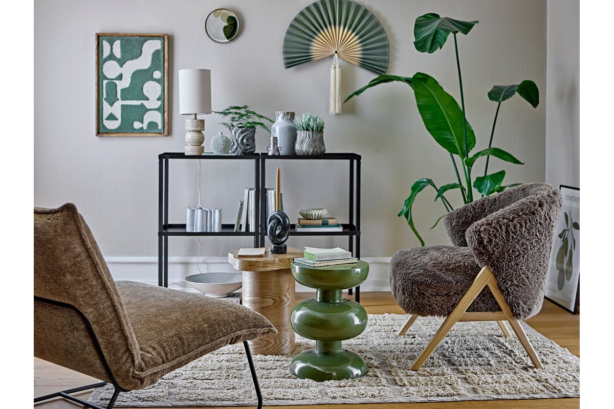 Luxusbetten24 Margo Beistelltisch Zylindrisches Design Naturton Wohnzimmer Modern