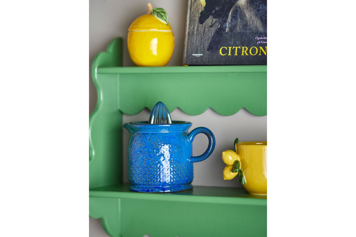 Zitronensaftpresse Selene – Steingut mit reaktiver Glasur, Blau Design