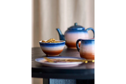 Julia Schalen-Set – 4 Stück, Warme Rosé‑Töne mit Blauen Akzenten