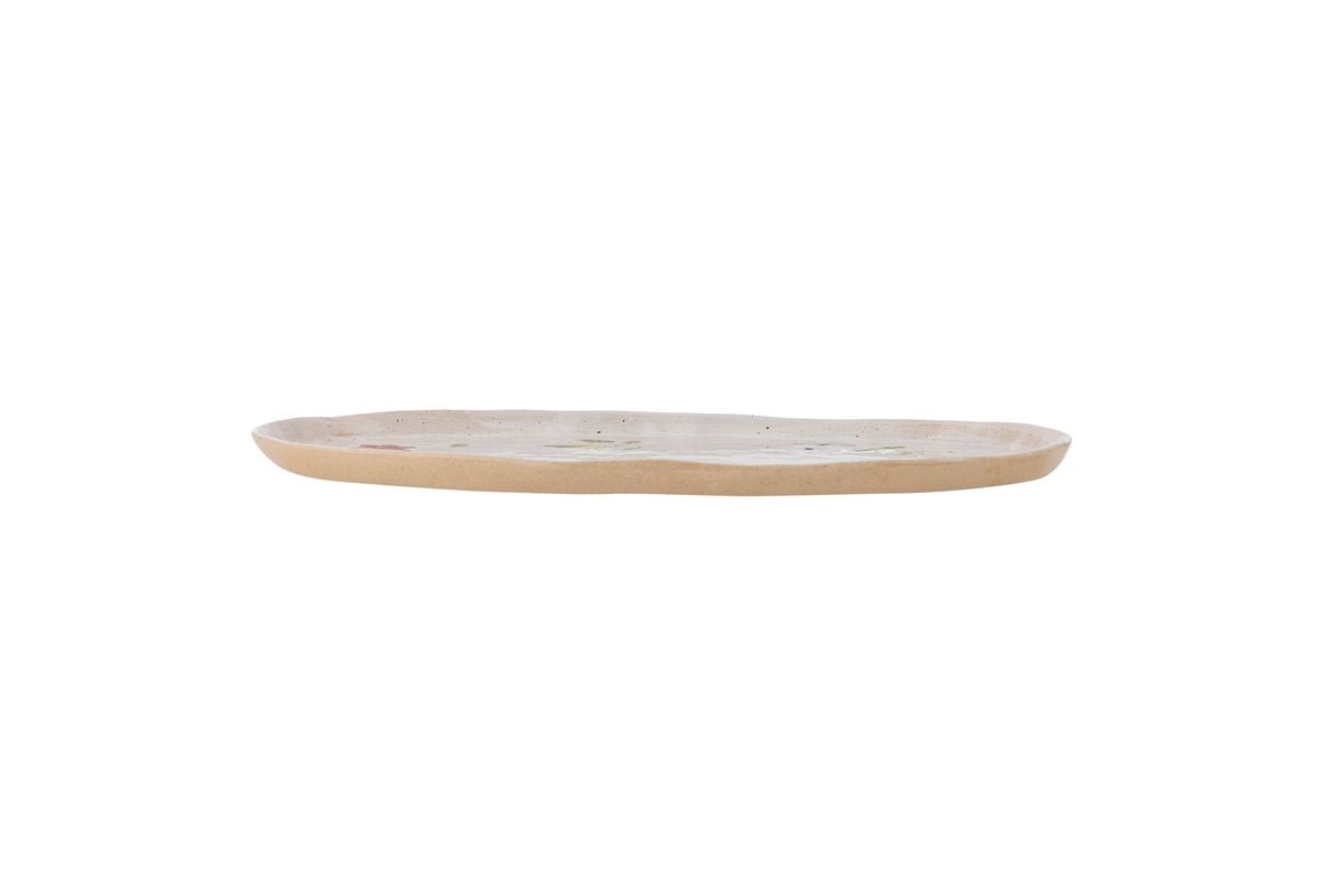 Luxusbetten24 Calisa Servierplatte Handbemalte mit Floralem Design Bunt