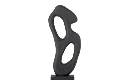 Luxusbetten24 Romi Dekoobjekt Skulpturales Holzdesign Schwarz