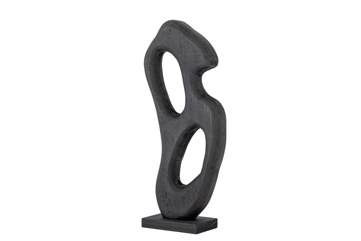 Luxusbetten24 Romi Dekoobjekt Skulpturales Holzdesign Schwarz