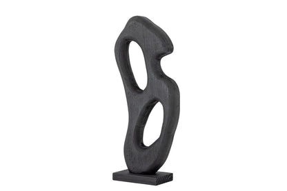 Luxusbetten24 Romi Dekoobjekt Skulpturales Holzdesign Schwarz