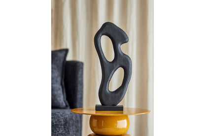 Luxusbetten24 Romi Dekoobjekt Skulpturales Holzdesign Schwarz