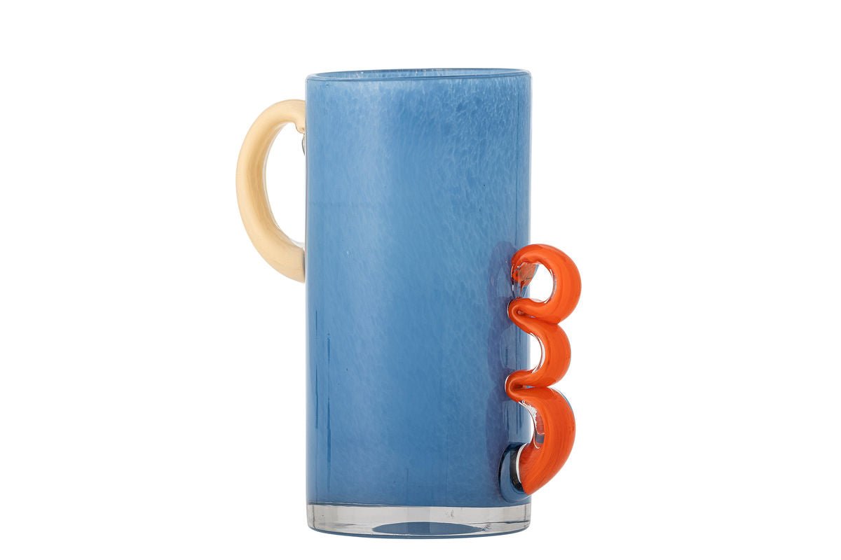 Luxusbetten24 Alva Glasvase – Elegante Blaue Ausführung für Wohnzimmer