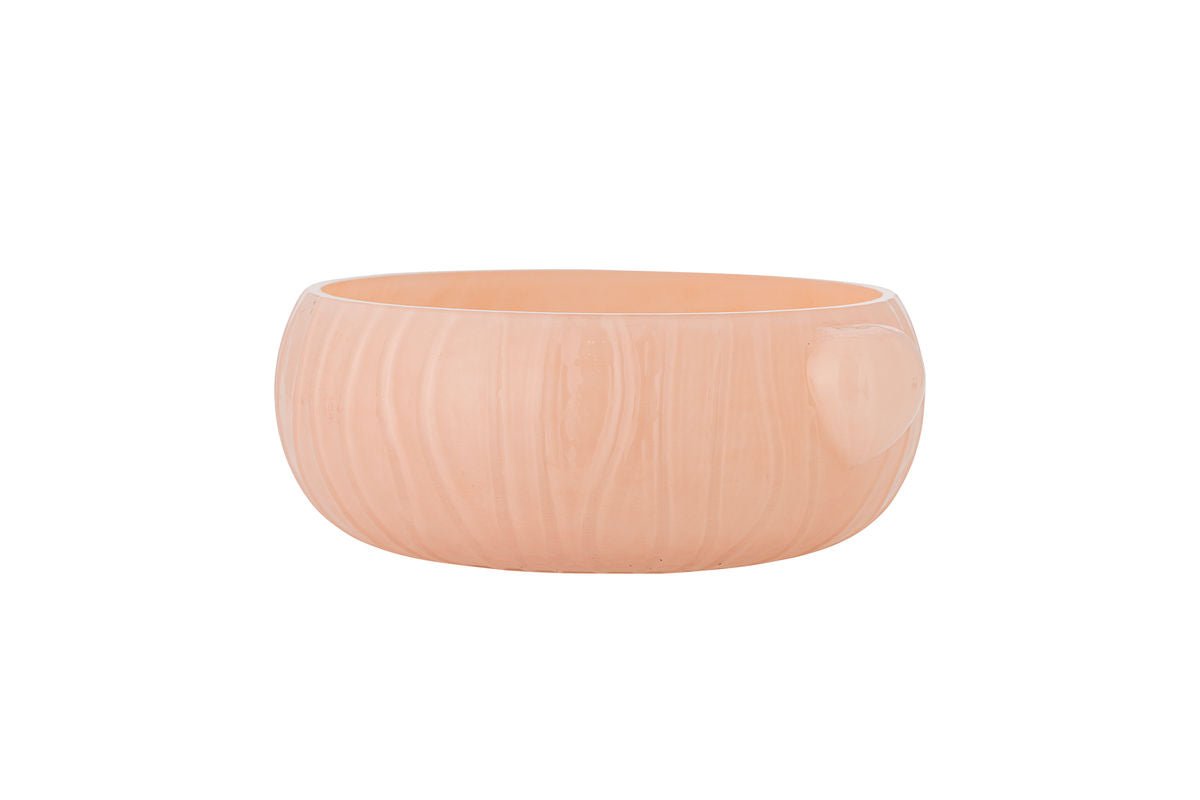 Marli Handgefertigte Glasschale in Zartem Rosé