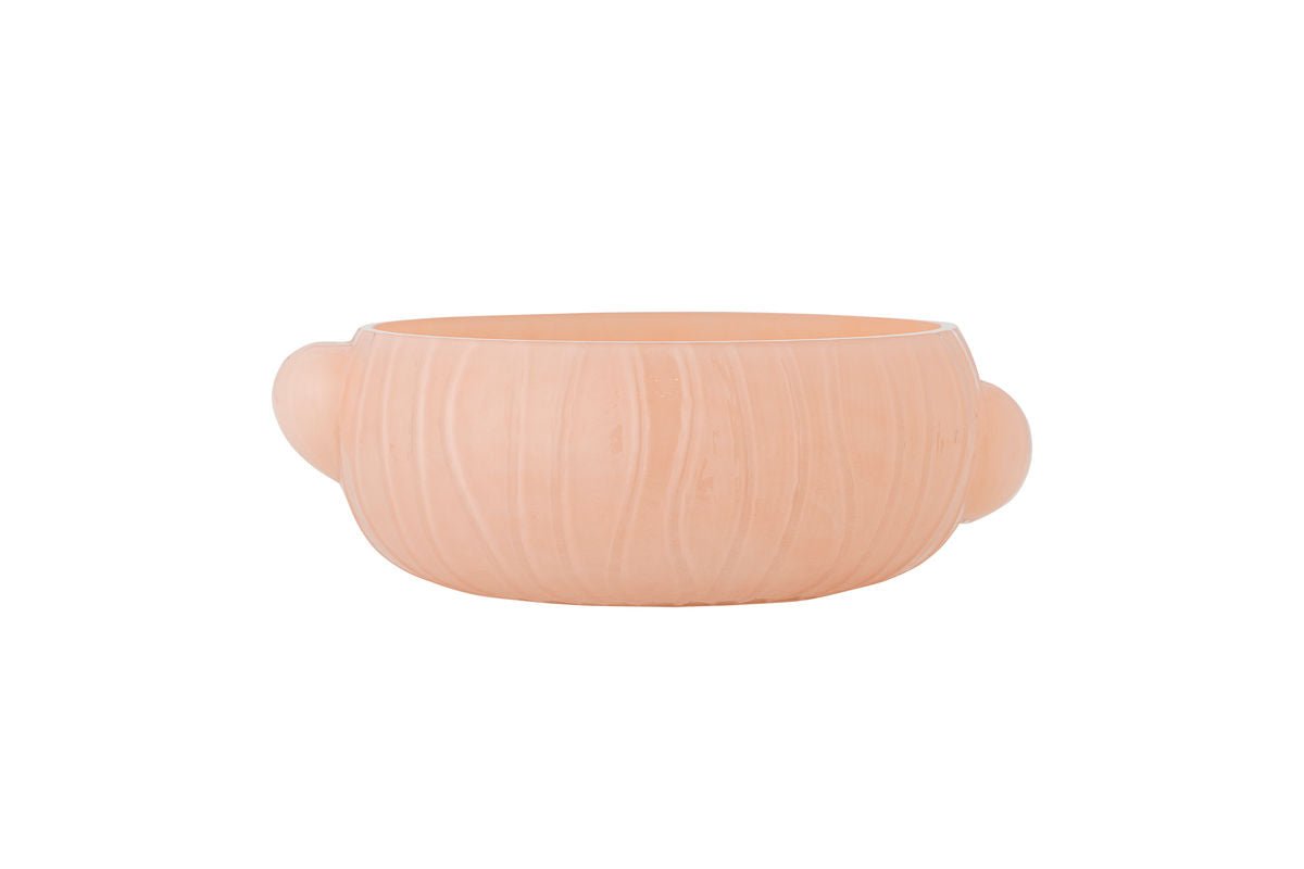 Marli Handgefertigte Glasschale in Zartem Rosé