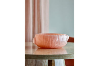 Marli Handgefertigte Glasschale in Zartem Rosé