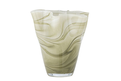 Luxusbetten24 Vase Mari – Grünes Glas, Dekorative Stil Grün