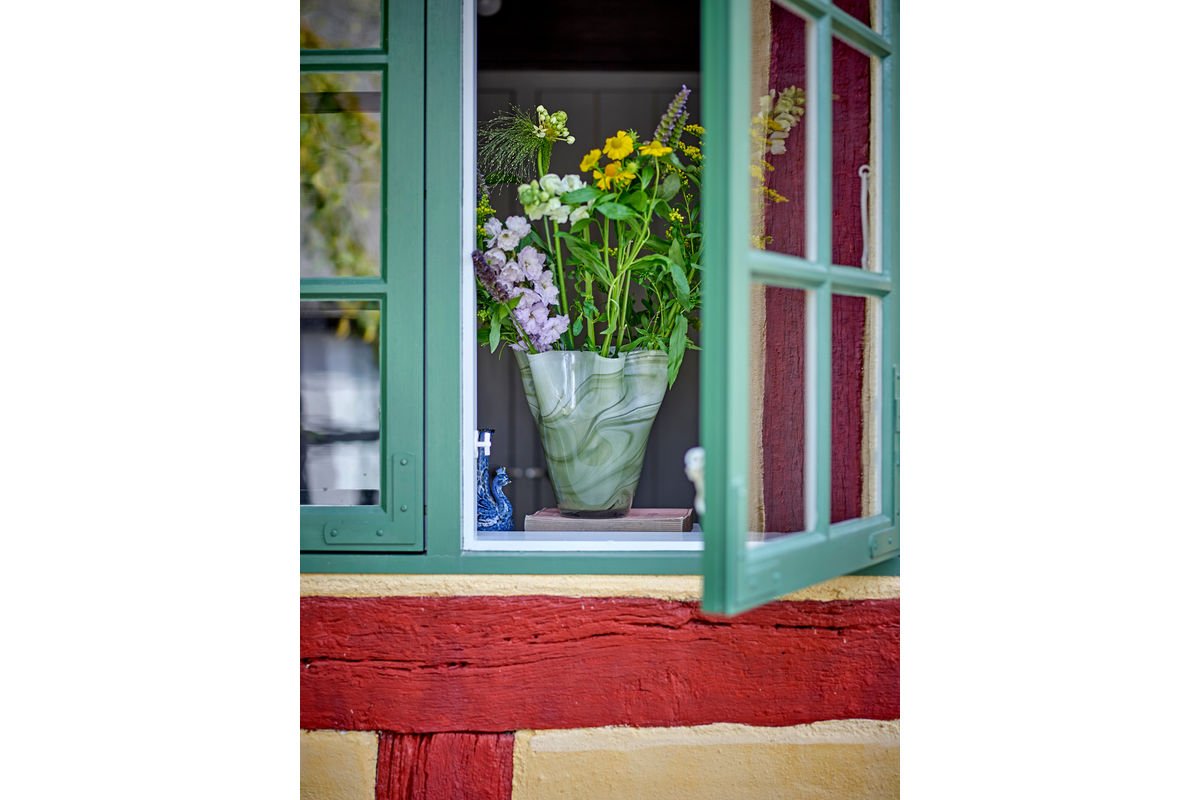 Luxusbetten24 Vase Mari – Grünes Glas, Dekorative Stil Grün