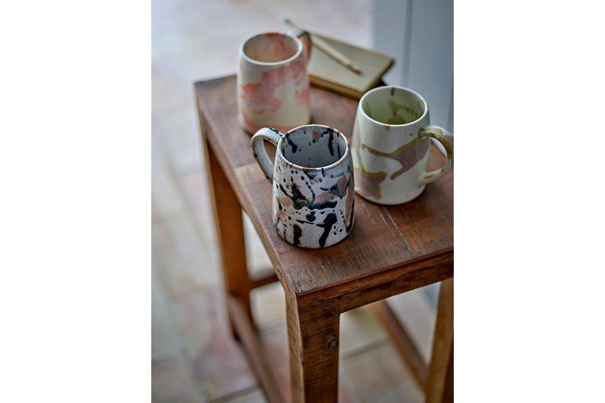 Becher-Set Jana – Steingut mit reaktiver Glasur (4er-Set)