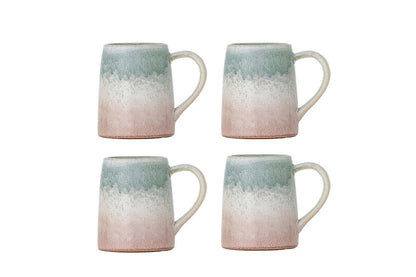 Becher-Set Jana – Steingut mit reaktiver Glasur (4er-Set)