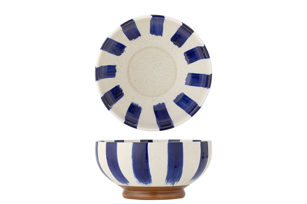 Luxusbetten24 Cala Schale Handbemalt Blau