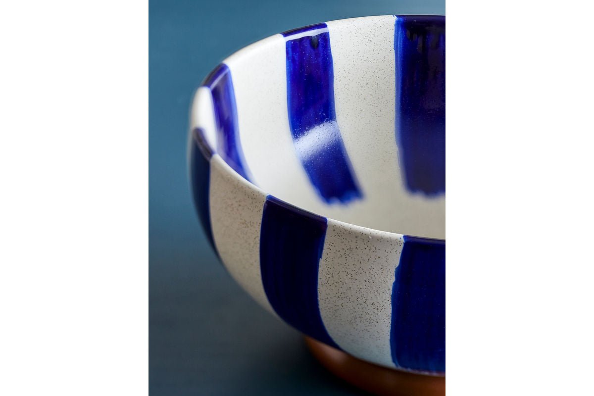 Luxusbetten24 Cala Schale Handbemalt Blau