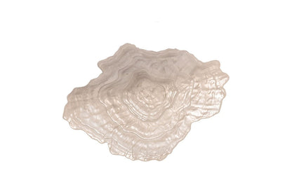 Luxusbetten24 Akuri Schale aus Glas Natur, Organische Form, Beige