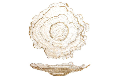 Schale Amiri – aus Glas in Natur mit sanfter Wellenform