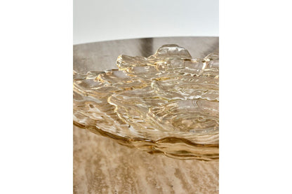 Schale Amiri – aus Glas in Natur mit sanfter Wellenform