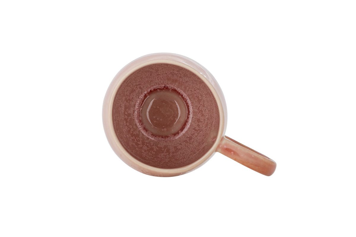 Luxusbetten24 Ikki Tassen-Set Reaktive Glasur Rosé 4er-Set