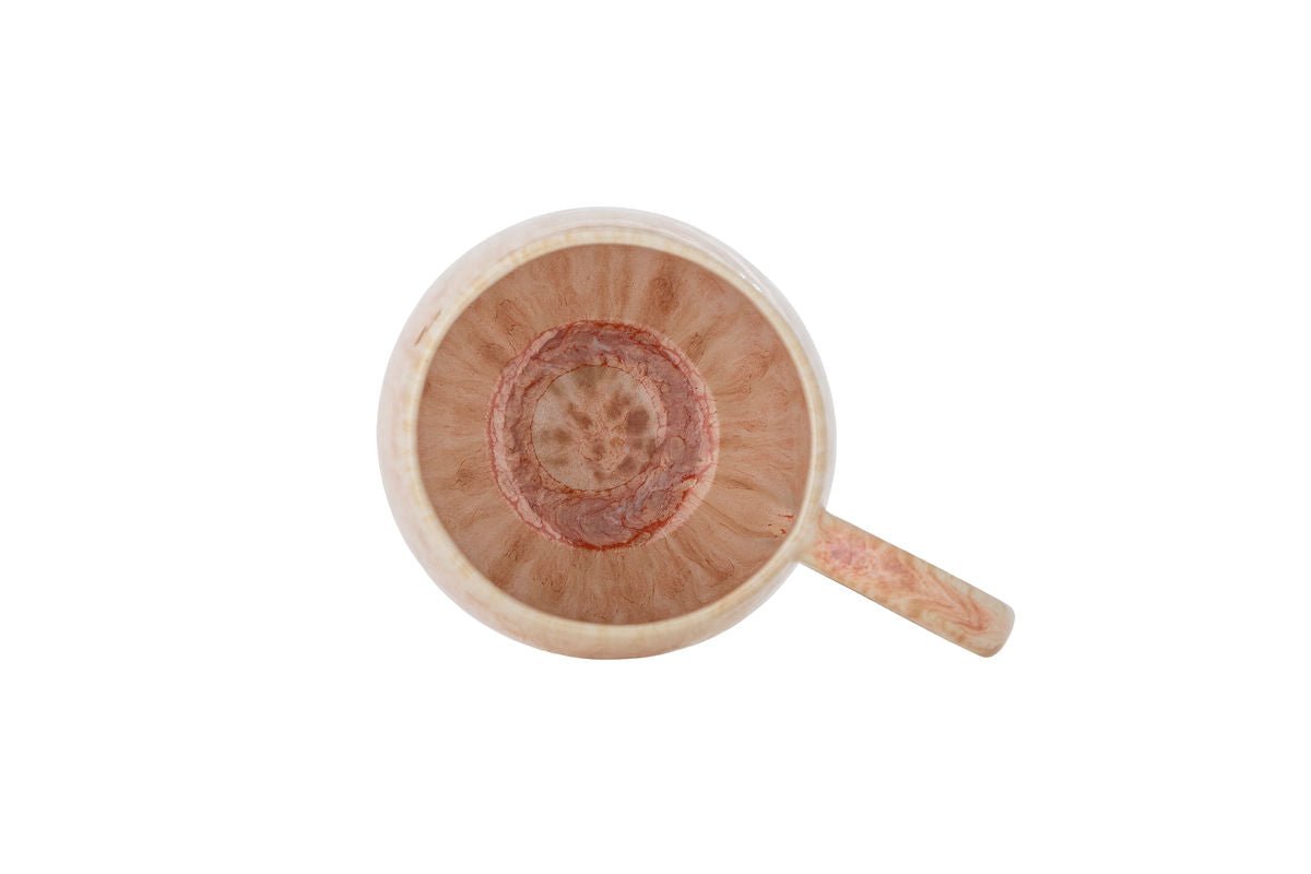 Luxusbetten24 Ikki Tassen-Set Reaktive Glasur Rosé 4er-Set