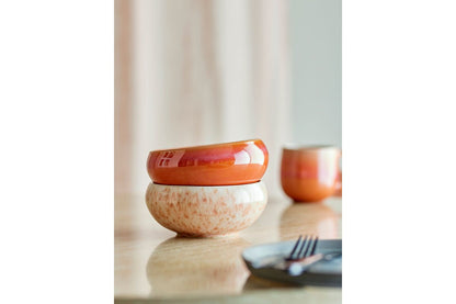 Luxusbetten24 Schalen-Set Yuri – Reaktive Glasur in Rosé (4er-Set)