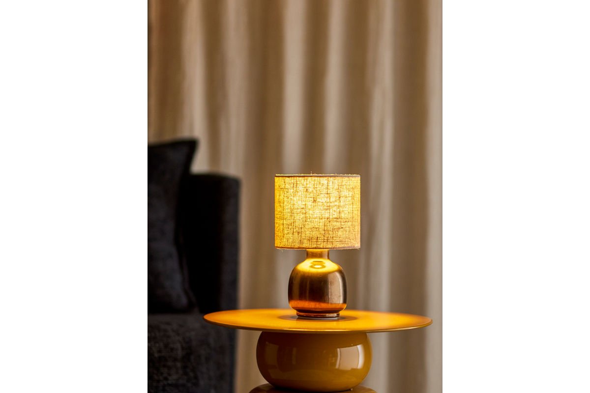 Tischlampe Aurea Aus Steingut In Bronze – Elegantes Designobjekt