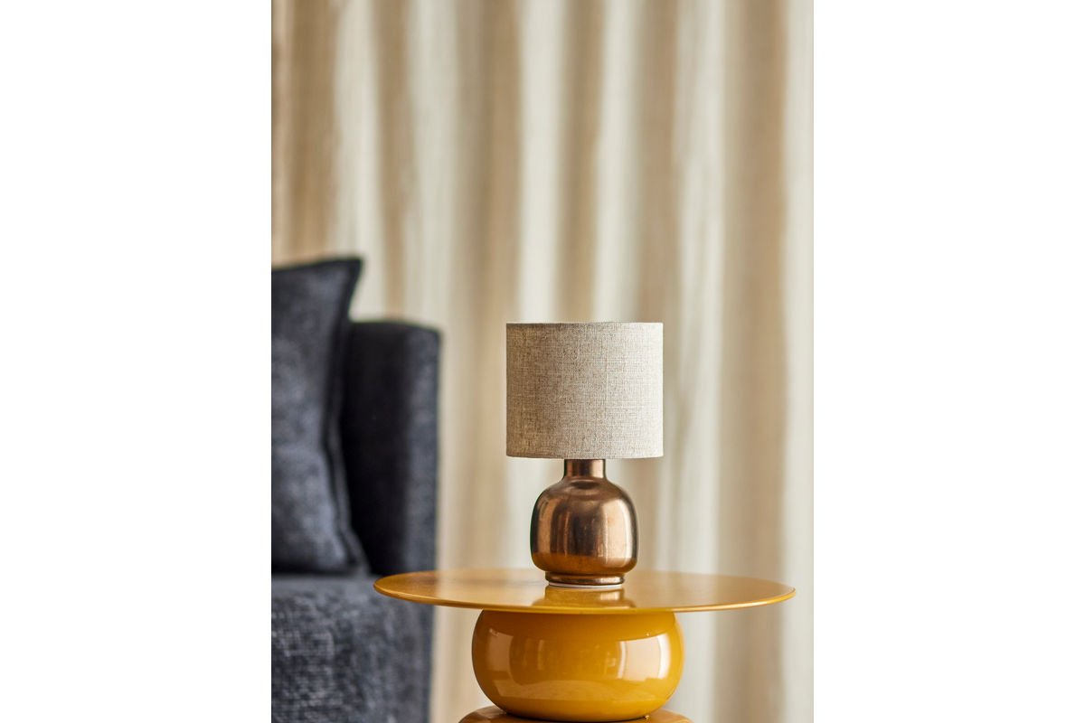 Tischlampe Aurea Aus Steingut In Bronze – Elegantes Designobjekt