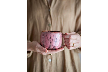 Becher-Set Melal – Rosé, gefertigt aus Steingut (4er-Set)
