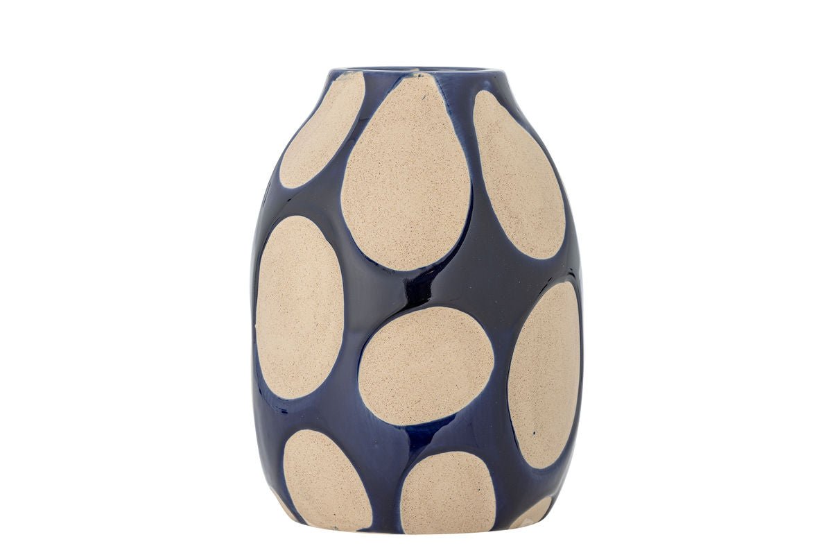 Luxusbetten24 Zavien Vase Blaues Steingut Blau
