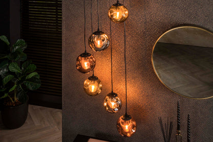 Luxusbetten24 Seraphis Pendelleuchte Metall-Farbkombination Gold Kupfer Chrom