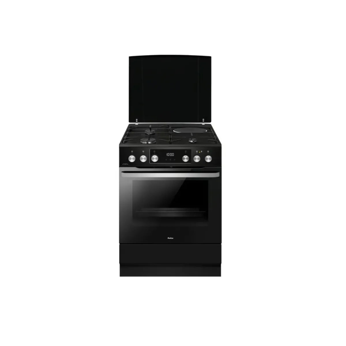 Amica ACM7037RN Cocina Combinada Negro 60 cm 77 L Pyrolyse