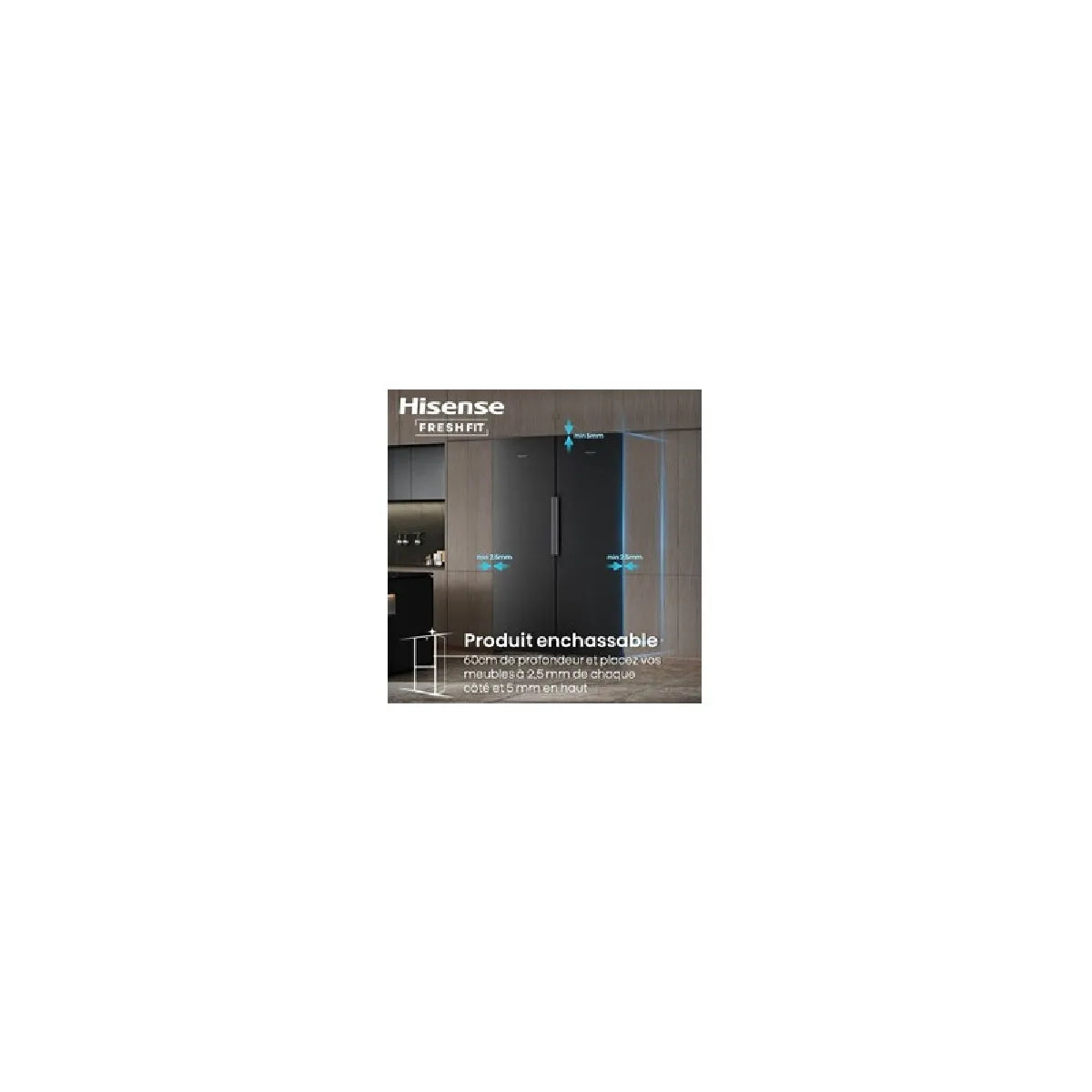 Hisense FT5K310GSFD Congelador Armario No Frost Libre 35 dB