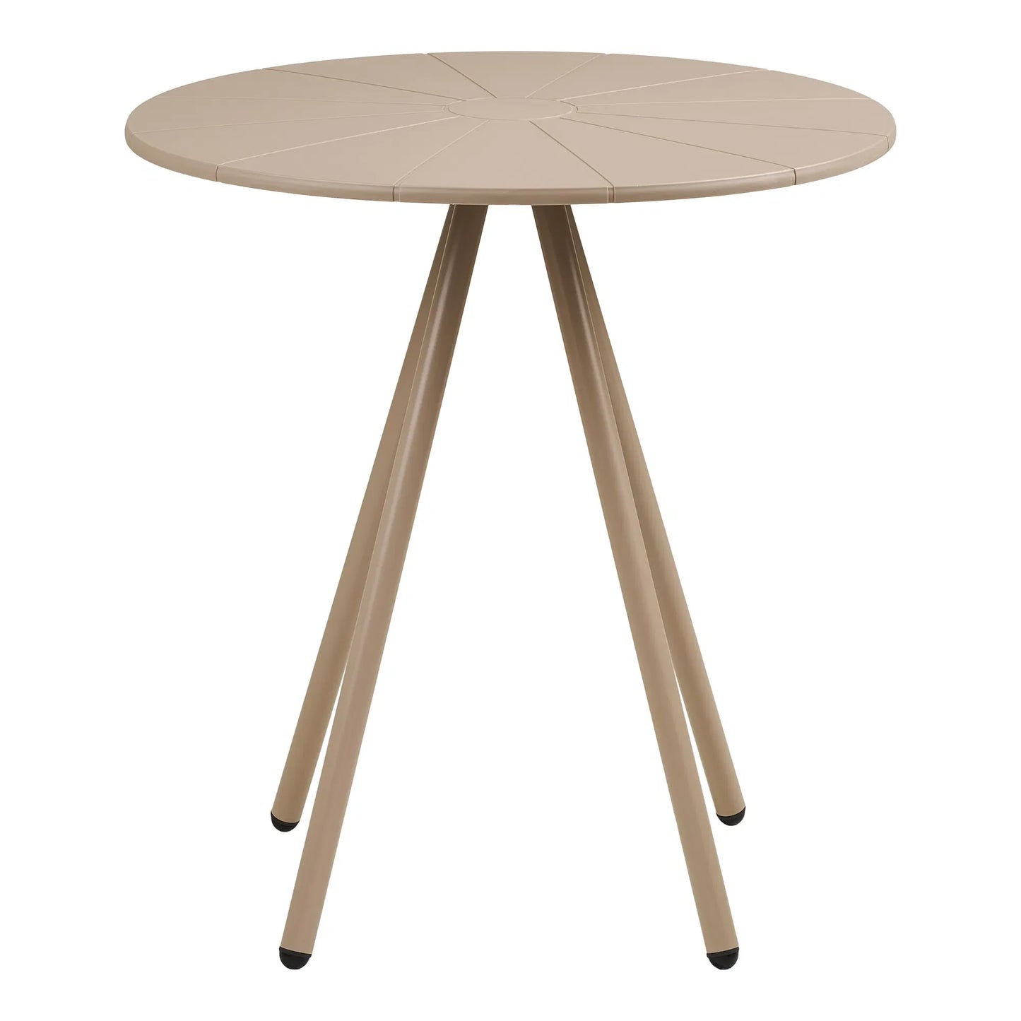 Mavlina Beistelltisch aus Stahl in Taupe – Garten Outdoor