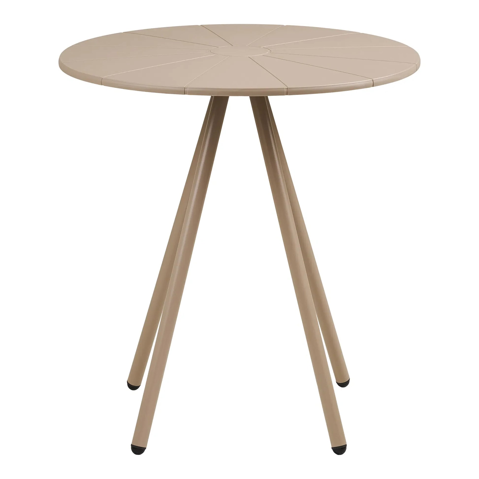 Mavlina Beistelltisch aus Stahl in Taupe – Garten Outdoor