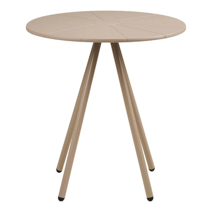 Mavlina Beistelltisch aus Stahl in Taupe – Garten Outdoor