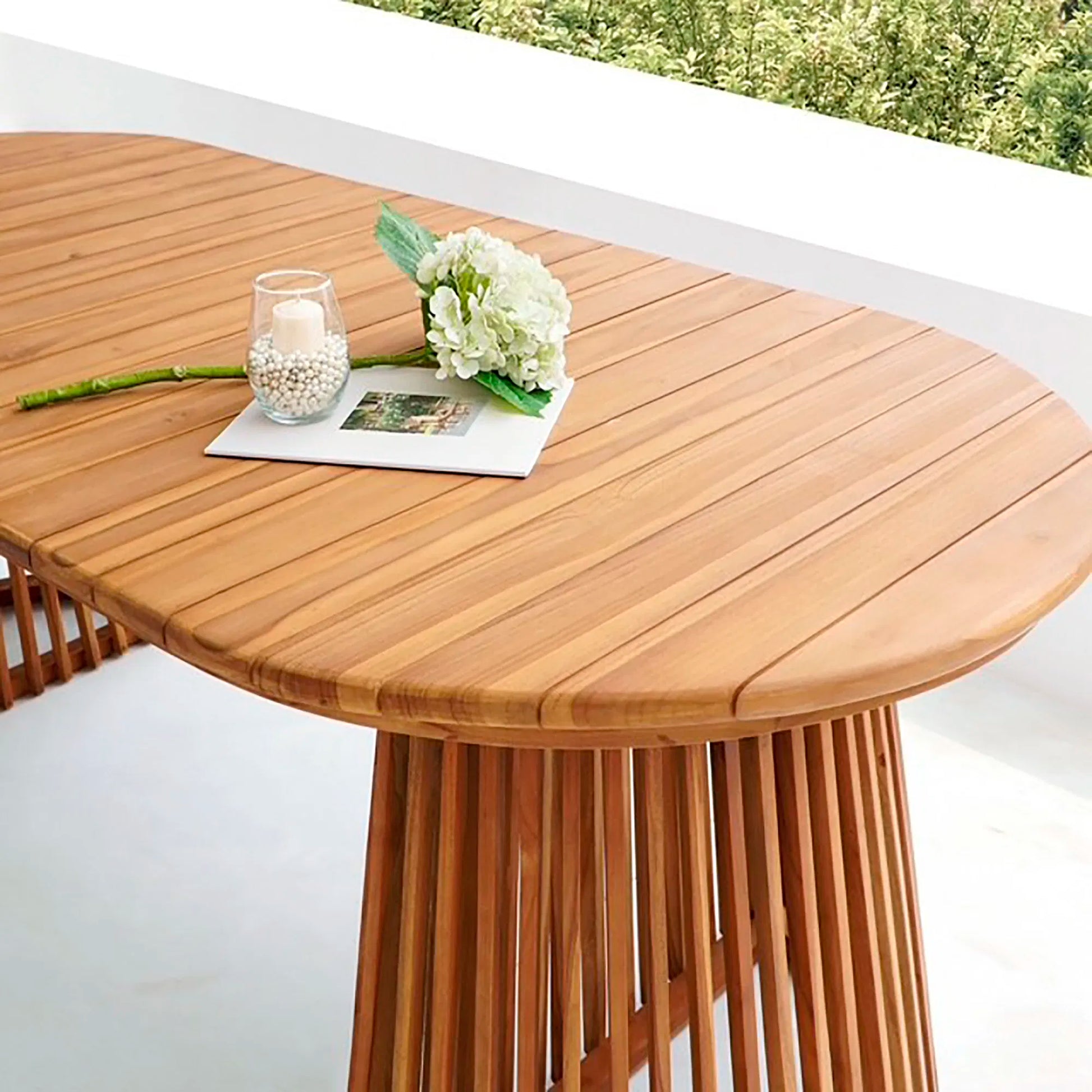 Luxusbetten24 Orvessa Gartentisch Teakholz Natur 180 cm Für Garten