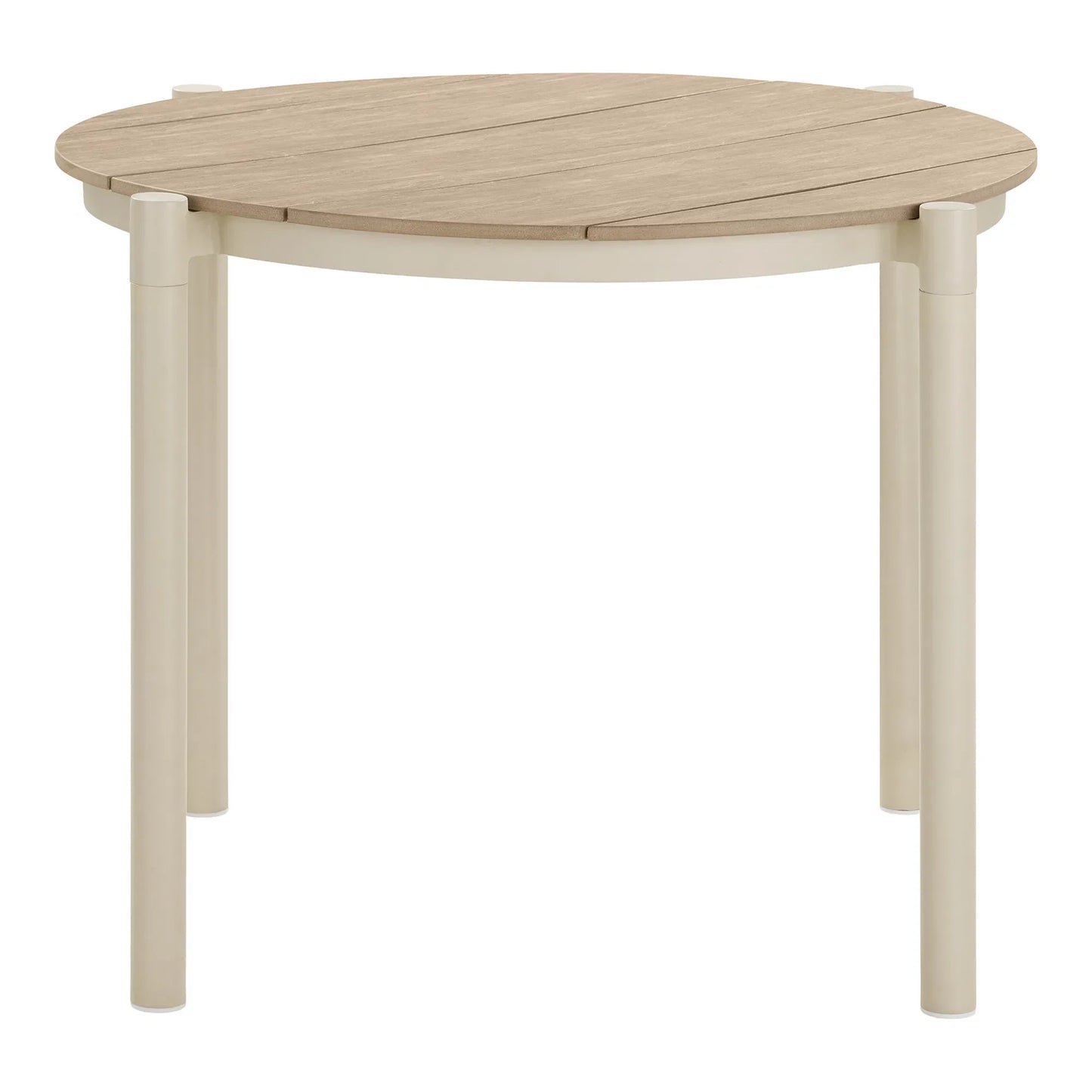 Luxusbetten24 Ylvorin Outdoor Garten Beistelltisch, Elegantes Beige‑Holz, Sand