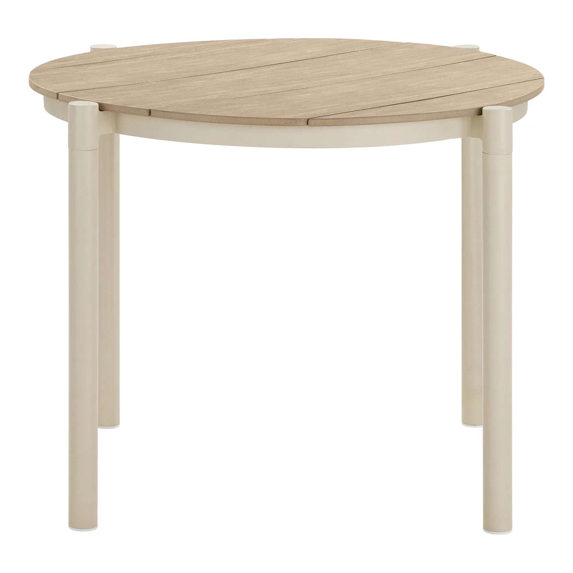 Luxusbetten24 Ylvorin Outdoor Garten Beistelltisch, Elegantes Beige‑Holz, Sand