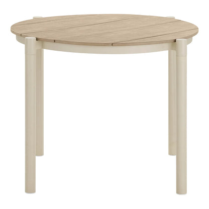 Luxusbetten24 Ylvorin Outdoor Garten Beistelltisch, Elegantes Beige‑Holz, Sand