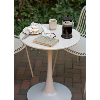 Garten Beistelltisch Serevina - modernes Design in Taupe