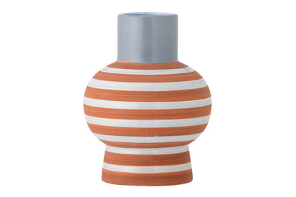 Vase Mara – Orange, Handgefertigt aus Steingut für Wohnkultur