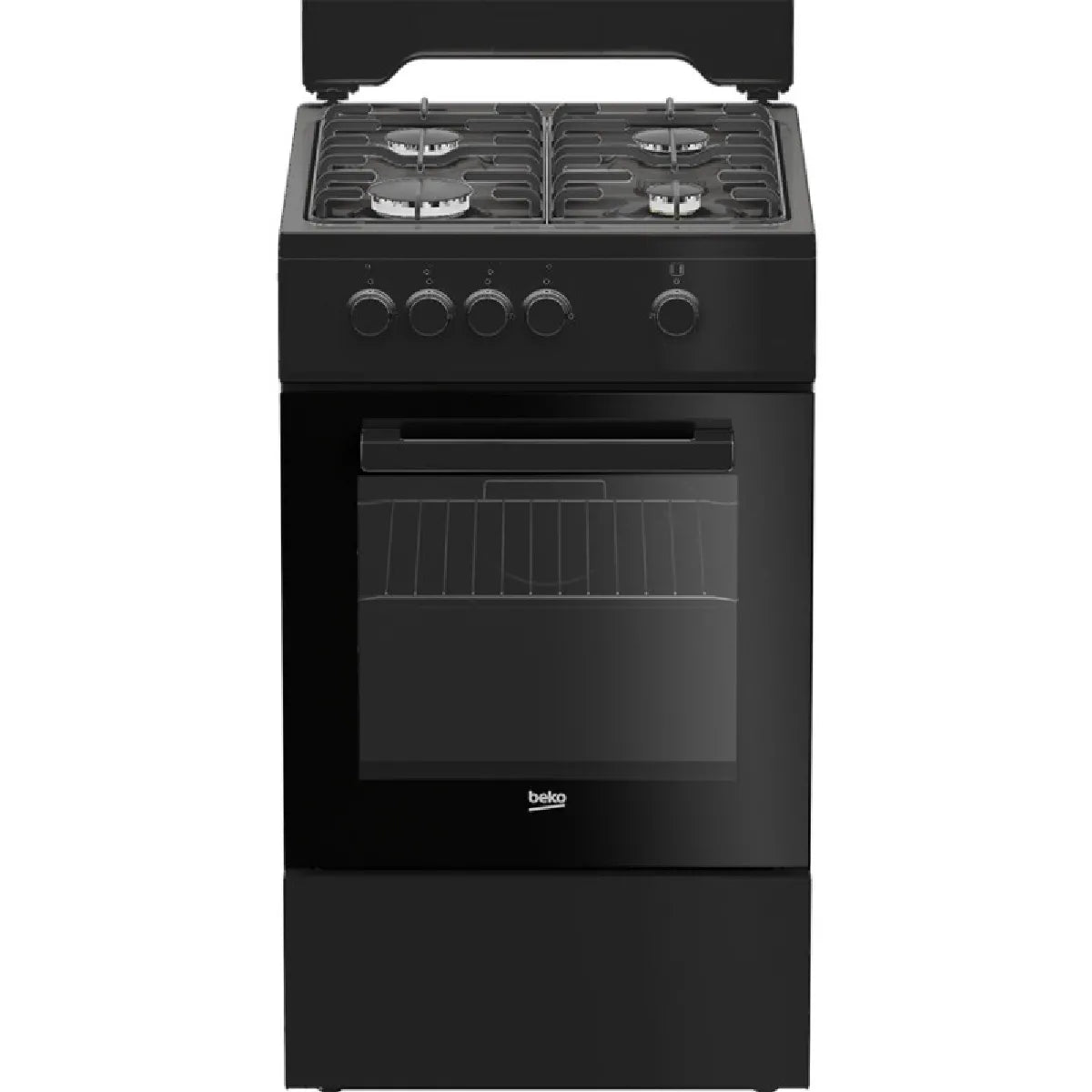 Cocina de gas Beko FSG522DBC 4 quemadores negro 68 L