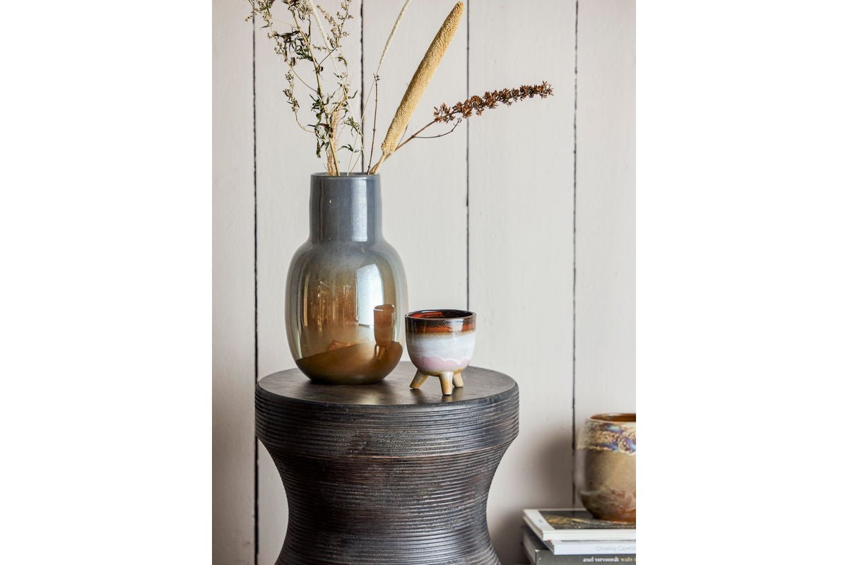 Luxusbetten24 Amara Vase Braun Glas Dekor Wohnzimmer Design