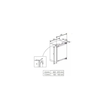 Beko BU1204N Congelador Integrable 94 L Puerta Reversible Clase E